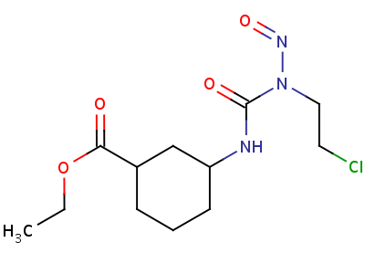 Cis-3-(3-(2-chloroethyl)-3-nitrosoureido)cyclopentanecarboxylic acid ethyl esterStructure,33073-61-9Structure Cis-3-(3-(2-chloroethyl)-3-nitrosoureido)cyclopentanecarboxylic acid ethyl ester Structure,33073-61-9Structure