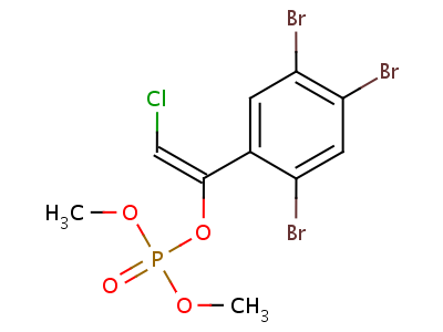 2-氯-1-(2,4,5-三溴苯基)乙烯基磷酸二甲酯結(jié)構(gòu)式,37913-83-0結(jié)構(gòu)式