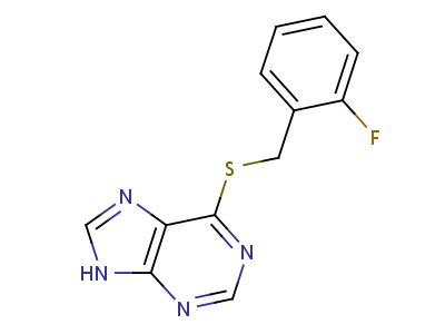 6-((o-氟芐基)硫代)嘌呤結(jié)構(gòu)式,3798-86-5結(jié)構(gòu)式