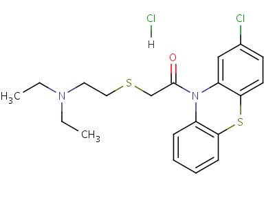 8-Chloro-10-(2-(2-(diethylamino)ethylthio)acetyl)phenothiazine hydrochlorideStructure,4377-18-8Structure 8-Chloro-10-(2-(2-(diethylamino)ethylthio)acetyl)phenothiazine hydrochloride Structure,4377-18-8Structure