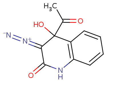 4-Acetyl-3-(1.lambda.~5~-diazenylidene)-4-hydroxy-3,4-dihydro-2(1h)-quinolinoneStructure,56908-70-4Structure 4-Acetyl-3-(1.lambda.~5~-diazenylidene)-4-hydroxy-3,4-dihydro-2(1h)-quinolinone Structure,56908-70-4Structure