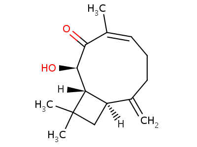 (1R,2R,4E,9S)-2-羥基-4,11,11-三甲基-8-亞甲基雙環(huán)[7.2.0]-4-十一烯-3-酮結(jié)構(gòu)式,62346-21-8結(jié)構(gòu)式
