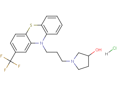 10-(3-(3-Hydroxypyrrolidinyl)propyl)-2-trifluoromethylphenothiazineStructure,62848-18-4Structure 10-(3-(3-Hydroxypyrrolidinyl)propyl)-2-trifluoromethylphenothiazine Structure,62848-18-4Structure
