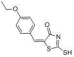 (5E)-5-(4-Ethoxybenzylidene)-2-mercapto-1,3-thiazol-4(5H)-oneStructure,100063-24-9Structure (5E)-5-(4-Ethoxybenzylidene)-2-mercapto-1,3-thiazol-4(5H)-one Structure,100063-24-9Structure