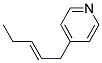 Pyridine, 4-(2-pentenyl)-(9ci)Structure,100190-73-6Structure Pyridine, 4-(2-pentenyl)-(9ci) Structure,100190-73-6Structure
