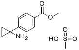 Benzoic acid, 4-(1-aminocyclopropyl)-, methyl ester, methanesulfonate (1:1)Structure,1006037-04-2Structure Benzoic acid, 4-(1-aminocyclopropyl)-, methyl ester, methanesulfonate (1:1) Structure,1006037-04-2Structure
