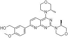 5-[2,4-雙[(3S)-3-甲基-4-嗎啉]吡啶并[2,3-d]嘧啶-7-基]-2-甲氧基苯甲醇結(jié)構(gòu)式_1009298-09-2結(jié)構(gòu)式