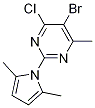 Pyrimidine, 5-bromo-4-chloro-2-(2,5-dimethyl-1H-pyrrol-1-yl)-6-methyl-Structure,1013099-50-7Structure Pyrimidine, 5-bromo-4-chloro-2-(2,5-dimethyl-1H-pyrrol-1-yl)-6-methyl- Structure,1013099-50-7Structure