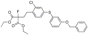 2-{2-[4-(3-芐氧基-苯基磺?；?-2-氯-苯基]-乙基}-2-氟-丙二酸二乙酯結構式_1023648-24-9結構式