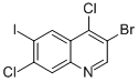 Quinoline, 3-bromo-4,7-dichloro-6-iodo-Structure,1032816-46-8Structure Quinoline, 3-bromo-4,7-dichloro-6-iodo- Structure,1032816-46-8Structure