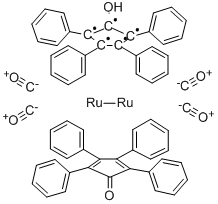 1-Hydroxytetraphenylcyclopentadienyl(tetraphenyl-2,4-cyclopentadien-1-one)-Μ-hydrotetracarbonyldiruthenium(ii)Structure,104439-77-2Structure 1-Hydroxytetraphenylcyclopentadienyl(tetraphenyl-2,4-cyclopentadien-1-one)-Μ-hydrotetracarbonyldiruthenium(ii) Structure,104439-77-2Structure