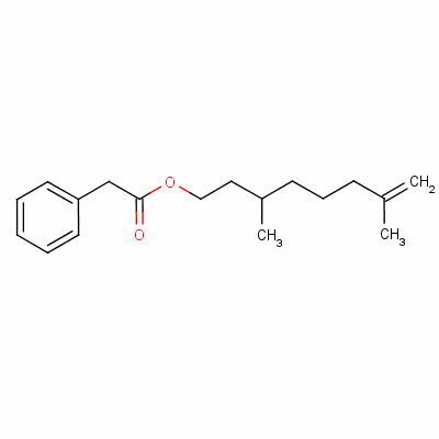 Benzeneacetic acid (3s)-3,7-dimethyl-7-octen-1-yl esterStructure,10486-14-3Structure Benzeneacetic acid (3s)-3,7-dimethyl-7-octen-1-yl ester Structure,10486-14-3Structure