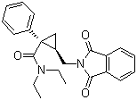 順式-2-[(1,3-二氫-1,3-二氧-2H-異吲哚-2-基)甲基-N,N-二乙基-1-苯基環(huán)丙烷甲酰胺結(jié)構(gòu)式_105310-75-6結(jié)構(gòu)式