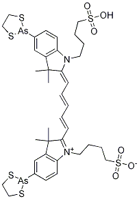 Bis(dithiarsolanyl)-bis(sulfobutyl) cyanine 5Structure,1069134-33-3Structure Bis(dithiarsolanyl)-bis(sulfobutyl) cyanine 5 Structure,1069134-33-3Structure