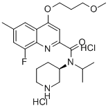 8-Fluoro-4-(3-methoxypropoxy)-6-methyl-n-(1-methylethyl)-n-(3r)-3-piperidinyl-2-quinolinecarboxamide dihydrochlorideStructure,1078128-56-9Structure 8-Fluoro-4-(3-methoxypropoxy)-6-methyl-n-(1-methylethyl)-n-(3r)-3-piperidinyl-2-quinolinecarboxamide dihydrochloride Structure,1078128-56-9Structure