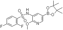 2,4-二氟-n-[2-甲氧基-5-(4,4,5,5-四甲基-1,3,2-二噁硼烷-2-基)-3-吡啶]-苯磺酰胺結(jié)構(gòu)式_1083326-73-1結(jié)構(gòu)式