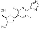 1-(Beta-d-2-脫氧核糖)-4-(1,2,4-噻唑-1-基)-5-甲基嘧啶-2-酮結(jié)構(gòu)式_109389-24-4結(jié)構(gòu)式