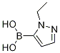 1-乙基吡唑-5-硼酸結(jié)構(gòu)式_1095080-54-8結(jié)構(gòu)式