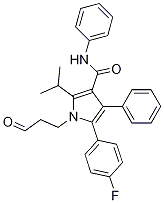 5-(4-氟-苯基)-2-異丙基-1-(3-氧代-丙基)-4-苯基-1H-吡咯-3-羧酸苯胺結(jié)構(gòu)式_110862-46-9結(jié)構(gòu)式