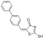 (5E)-5-(Biphenyl-4-ylmethylene)-2-mercapto-1,3-thiazol-4(5H)-oneStructure,110932-40-6Structure (5E)-5-(Biphenyl-4-ylmethylene)-2-mercapto-1,3-thiazol-4(5H)-one Structure,110932-40-6Structure