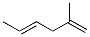 (4E)-2-甲基-1,4-己二烯結(jié)構(gòu)式_1119-14-8結(jié)構(gòu)式