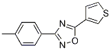 5-(Thiophen-3-yl)-3-p-tolyl-1,2,4-oxadiazoleStructure,1133116-13-8Structure 5-(Thiophen-3-yl)-3-p-tolyl-1,2,4-oxadiazole Structure,1133116-13-8Structure