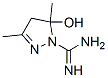 1H-pyrazole-1-carboximidamide, 4,5-dihydro-5-hydroxy-3,5-dimethyl-Structure,113722-30-8Structure 1H-pyrazole-1-carboximidamide, 4,5-dihydro-5-hydroxy-3,5-dimethyl- Structure,113722-30-8Structure