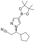 1H-pyrazole-1-propanenitrile, beta-cyclopentyl-4-(4,4,5,5-tetramethyl-1,3,2-dioxaborolan-2-yl)-, (betar)-Structure,1146629-84-6Structure 1H-pyrazole-1-propanenitrile, beta-cyclopentyl-4-(4,4,5,5-tetramethyl-1,3,2-dioxaborolan-2-yl)-, (betar)- Structure,1146629-84-6Structure