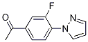 1-[3-氟-4-(1H-吡唑-1-基)苯基]乙酮結(jié)構(gòu)式_1152964-31-2結(jié)構(gòu)式