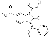 (3E)-1-(2-氯乙?；?-2,3-二氫-3-(甲氧基苯基亞甲基)-2-氧代-1H-吲哚-6-羧酸甲酯結(jié)構(gòu)式_1174335-83-1結(jié)構(gòu)式
