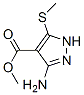 1H-pyrazole-4-carboxylicacid,3-amino-5-(methylthio)-,methylester(9ci)Structure,117717-02-9Structure 1H-pyrazole-4-carboxylicacid,3-amino-5-(methylthio)-,methylester(9ci) Structure,117717-02-9Structure