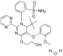 4-叔丁基-n-(6-(2-羥基乙氧基)-5-(2-甲氧基苯氧基)-2,2-bi嘧啶-4-基)苯磺酰胺 水合物結構式_1196074-08-4結構式