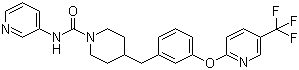 N-3-pyridinyl-4-[[3-[[5-(trifluoromethyl)-2-pyridinyl]oxy]phenyl]methyl]-1-piperidinecarboxamide Structure,1196109-52-0Structure