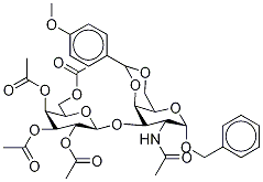 2-乙酰氨基-2-脫氧-4,6-O-(4-甲氧基亞芐基)-3-O-(2,3,4,6-四-O-乙?；?β-D-半乳糖基)-α-D-半乳糖吡喃糖苷芐酯結(jié)構(gòu)式_121785-18-0結(jié)構(gòu)式