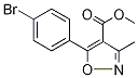 4-Isoxazolecarboxylic acid, 5-(4-bromophenyl)-3-methyl-, methyl esterStructure,1228689-61-9Structure 4-Isoxazolecarboxylic acid, 5-(4-bromophenyl)-3-methyl-, methyl ester Structure,1228689-61-9Structure
