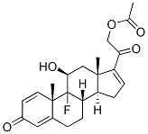 9-氟-11beta,21-二羥基孕甾-1,4,16-三烯-3,20-二酮 21-乙酸酯結構式_1250-85-7結構式
