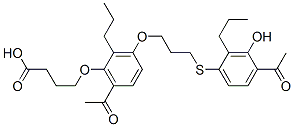 4-[6-乙酰基-3-[3-[(4-乙?；?3-羥基-2-丙基苯基)硫]丙氧基]-2-丙基苯氧基]丁酸結(jié)構(gòu)式_125961-82-2結(jié)構(gòu)式