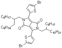 3,6-雙(5-溴噻吩-2-基)-2,5-雙(2-辛基十二基)吡咯并[3,4-c]吡咯-1,4(2H,5H)-二酮結(jié)構(gòu)式_1260685-63-9結(jié)構(gòu)式