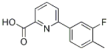 6-(3-氟-4-甲基苯基)吡啶甲酸結(jié)構(gòu)式_1261904-70-4結(jié)構(gòu)式