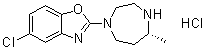 (R)-5-氯-2-(5-甲基-[1,4]二氮雜環(huán)庚烷-1-基)-苯并噁唑鹽酸鹽結構式_1266664-66-7結構式