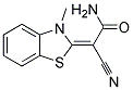 Acetamide, 2-cyano-2-(3-methyl-2(3h)-benzothiazolylidene)-(9ci)Structure,126772-94-9Structure Acetamide, 2-cyano-2-(3-methyl-2(3h)-benzothiazolylidene)-(9ci) Structure,126772-94-9Structure
