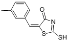 (5E)-2-Mercapto-5-(3-methylbenzylidene)-1,3-thiazol-4(5H)-oneStructure,127378-26-1Structure (5E)-2-Mercapto-5-(3-methylbenzylidene)-1,3-thiazol-4(5H)-one Structure,127378-26-1Structure