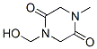 2,5-Piperazinedione,1-(hydroxymethyl)-4-methyl-(9ci)Structure,127605-74-7Structure 2,5-Piperazinedione,1-(hydroxymethyl)-4-methyl-(9ci) Structure,127605-74-7Structure