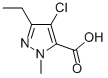 4-Chloro-3-ethyl-1-methyl-1H-pyrazole-5-carboxylic acid Structure,127892-62-0Structure