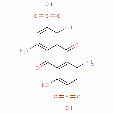 2,6-Anthracenedisulfonic acid, 4,8-diamino-9,10-dihydro-1,5-dihydroxy-9,10-dioxo-Structure,128-86-9Structure 2,6-Anthracenedisulfonic acid, 4,8-diamino-9,10-dihydro-1,5-dihydroxy-9,10-dioxo- Structure,128-86-9Structure