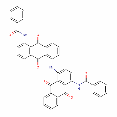 n-[4-[[5-(苯甲?；被?-9,10-二氫-9,10-二氧代-1-蒽yl]氨基]-9,10-二氫-9,10-二氧代-1-蒽]-苯甲酰胺結(jié)構(gòu)式_128-89-2結(jié)構(gòu)式
