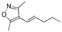 Isoxazole, 3,5-dimethyl-4-(1-pentenyl)-, (e)-(9ci)Structure,128035-78-9Structure Isoxazole, 3,5-dimethyl-4-(1-pentenyl)-, (e)-(9ci) Structure,128035-78-9Structure