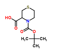 (R)-4-boc-硫代嗎啉-3-羧酸結(jié)構(gòu)式_128453-98-5結(jié)構(gòu)式