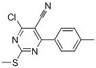 4-Chloro-5-cyano-2-methylthio-6-(p-tolyl)pyrimidineStructure,128640-74-4Structure 4-Chloro-5-cyano-2-methylthio-6-(p-tolyl)pyrimidine Structure,128640-74-4Structure