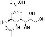 5-(Acetylamino)-4-amino-2,6-anhydro-3,4,5-trideoxy-d-glycero-d-galactonon-2-enonic acidStructure,130525-62-1Structure 5-(Acetylamino)-4-amino-2,6-anhydro-3,4,5-trideoxy-d-glycero-d-galactonon-2-enonic acid Structure,130525-62-1Structure